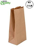 EcoQuality 500 Small Brown Kraft Paper Bag (3 lb) Small - Paper Lunch Bags, Small Snacks, Gift Bags, Grocery, Merchandise, Party Bags (4-3/4 x 2-15/16 x 8-9/16 in.) (3 Pound Capacity)