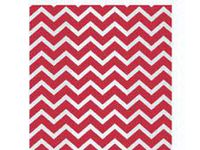 Small RED Chevron Zig Zag Striped 7x2x3" Cello Party Treat Food Snack Bags (25 ct)