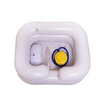 BIHIKI Portable Shampoo Basin with Pump,Inflatable Shampoo Basin for The Disabled and Elderly, White