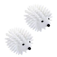 2pcs Hedgehog Dryer Balls Reusable Dryer Porcupine Ball for Dryer Machine Anti Static Soft Laundry Washing Balls (White)