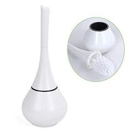 MCOMCE Toilet Bowl Brush and Holder, Detachable Toilet Bowl Cleaner Brush, Luxury Toilet Bowl Brush and Holder, Long Handle Full-Closed Toilet Bowl Brush, Decorative Toilet Brush for Bathroom, White
