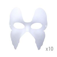 Meimasks DIY White Paper Mask Pulp Blank Hand Painted Mask Personality Creative Free Design Mask 10pcs (Butterfly)