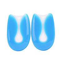 HEALLILY Heel Cushions and Cups Gel Heel Protector Silicone U-Shaped Plantar Fasciitis Insert (Size Optional) - M
