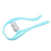 Adjustable Neck Massager Roller Shoulder Back Pain Ball Accupressure Self Massage Tool for Body Relaxing Blue