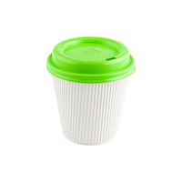Coffee Cup Lids - Lime Green - Plastic - Disposable - Fits 8, 12 and 16 oz Coffee Cups - 500ct Box - Restaurantware