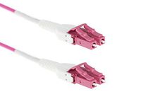 1M LC-LC OM4 40G 50/125 Multimode Duplex Uniboot Fiber Patch Cable, Violet
