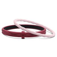 Power Ionics Prism Double Row Unisex Waterproof Ions and Germanium Sports Fashion Bracelet (Redwine/Pink)
