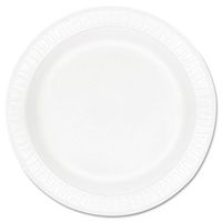 Dart 9PWCR, 9-Inch Concorde White Non-Laminated Foam Plate, Take Out Catering Disposable Plates (100)