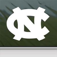 UNC Tar Heel Logo - Vinyl 4" wide (Color: WHITE) decal laptop tablet skateboard car windows stickers