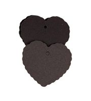 100Pcs Qingsun Heart Shape Kraft Tags Paper Gift Tags Wedding Rectangle Hang Tags DIY Kraft Paper Card(Black)