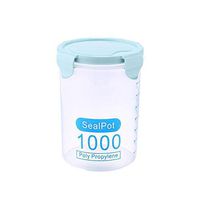 Goodfans 3 Sizes Round Food Storage Containers Reusable Washable Plastic Containers Kitchen Pets People Food keepers Storage Cups