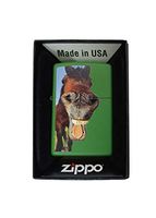Zippo Custom Lighter - Matte Moss Green Funny Laughing Horse Photo Design Humor Gift for Him, for Her, for Them