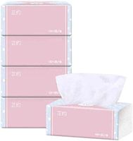 Facial Tissues, Three-Layer Paper Towels, 300 Tissues per Box (Pack of 4),Soft Toilet Paper, White Paper Towels