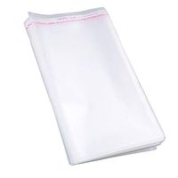 D DOLITY 100pcs Clear Cellophane Plastic OPP Bags Self Sealing for Jewelry, Gift Card - 15x35cm