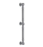 Jaclo G20-48-SN 90 Degree Reeded with Finials Grab Bar with Right-Hand Configuration, Satin Chrome