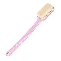 HOCER Long Handle Soft Hair Bath Brush, You Can Wash The Back Of The Bath Brush, And The Towel is Convenient to Store The Buckle And The Bathroom Cleaning Towel (Pink)