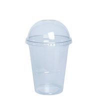 [50 Sets - 16 oz.] Plastic Cups With Dome Lids