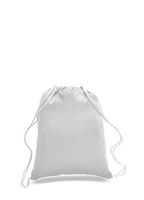 Pack of 2 - Eco-Friendly Reusable Drawstring Bag Economical 6 oz. Cotton Canvas Drawstring Bag Cinch bags size 14"W x 18"H in White color - CarryGreen Bag