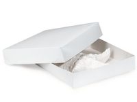 White Gloss Gift Box - 12" x 12" x 2.5" - 25 Count