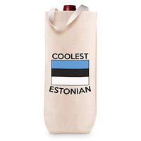 Cotton Custom Wine Gift Bag Coolest Estonian Countries Housewarming & Party Accessories Natural Canvas Tote Design Only