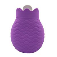 Hot Water Bottle, Silicone Explosion-Proof Warm Hot Water Bag Microwave Heating Winter Hand Heater Purple