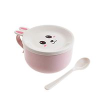 Bowl Meng Pet Stainless Steel Anti-scalding Bowl | With Lid Insulation Rice Bowl | Bottom Thick, Healthy and Environmentally Friendly | Colors to Choose From Hotel tableware home noodles boiled fish s