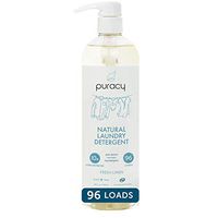 Puracy Natural Liquid Laundry Detergent, Hypoallergenic, Enzyme-Based, Fresh Linen, 24 Ounce (96 Loads)