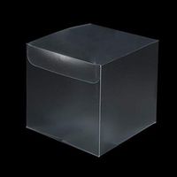 Vlovelife 50pcs Matte PVC Candy Boxes, 2 x 2 x 2 inch Square Favor Boxes, Plastic Gift Boxes for Wedding Birthday Xmas Party Baby Shower Favours