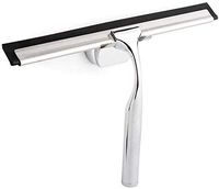 TEHWDE Stainless Steel Shower Squeegee Window Scraper Squeegee for Bathroom Door and Car Mirror Wiper Window Glass Cleaning with Super Suction Cup Hook