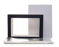 	 Pack of 100 5" x 7" Inch Pre-Cut Black Picture Mats Mattes for Photo + Backing + Bags (5 x 7 100-Pack Complete Set)