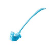 QJSDM Cleaning Sponge 1PCS Long Handle Home Use Plastic Toilet Brush Bathroom Toilet Bowl Scrub Double Sided Cleaning Brush Tool,Blue