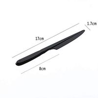 OLT -Tableware Disposable Plastic Cutlery, Knife, fork, spoon Suitable for birthday parties, banquets, takeaway, 200 individual package (Size : Knife)