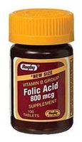 Rugby FOLIC Acid 800MCG TAB FOLIC ACID-800 Mcg Yellow 100 Tablets UPC 005363843011