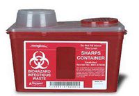 MONOJECT Chimney-Top Sharps Container - 8 Quart - Red - Each
