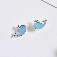 Women Girl Gift Blue Fashion Jewelry Stud Earrings Ear Stud Garment Accessories Best Accessory Good Fine Design Cheap Bright Pendant Pretty Bangle Brides