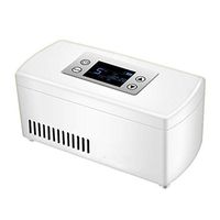 WYMESW Portable Insulin Cooler Refrigerated Box,LCD Display Insulin Cooler Case,Rechargeable Medicine Mini Fridge Cooler for Home Car Travel-White 9x10x21cm(4x4x8inch)