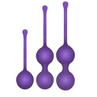 Amosfun 3pcs kegel Balls Vagina Tightening Ben wa Ball Exercises Weights Balls for Women (Purple)