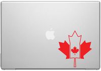 Canadian Maple Leaf - Canada - Red Vinyl Decal for 13" Macbook