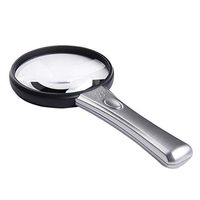 ZH Magnifier/LED Light Handheld Magnifier 8X HD Portable Suitable for Books Newspaper Maps Coins Jewelry Hobbies and Crafts (Color : 6 Times)