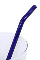 Brilliant Blue Barely Bent Straw
