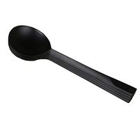 NormCorer - Disposable Plastic Soup Spoons Plastic Cutlery for soup, chili, stew and chowder – 10,000pcs (Black in bulk wrapped, 14.3x3.8cm/5.7x1.5inch)