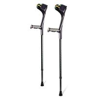 Disabled Underarm Crutches, Ergonomic Handles Aluminum Lightweight Arm Cuff Crutch Adjustable Heavy Duty Forearm Crutches for Adults,2pcs