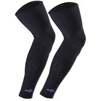 1 Pair Compression Leg Sleeve Non Slip Knee Long Sleeve Leggings for Shin Splints,Running,Medical Care,Travel,Pain Relief for Men and Women (Black, X-Large)