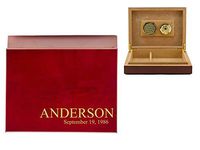 Personalized Cigar Humidor - Rosewood Finish