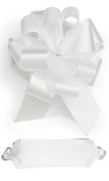 Double Sided Satin Pull Bows in White 5½W x 20 Loops - Pack of 50