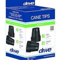 Drive Medical (a) Cane Tips For 1 Cane Diameter Black (Pair) Retail Box