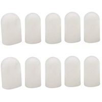JDWG 10 Pieces Silicone Finger Protectors,Hot Glue Gun Finger Caps,Gel Finger Cover, Silicone Finger Cots Sleeve,Great for Trigger Finger/Finger Cracking/Finger Arthritis/Finger Callus.