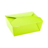 Bio Tek 98 oz Rectangle Eco Green Paper #4 Bio Box Take Out Container - 8 1/2" x 6 1/4" x 3 1/2" - 200 count box - Restaurantware (RWA0148EG)