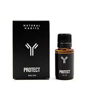 Natural Habits Oils Protect Essential Oil Blend - Made of Different Organic Oils - Supports Immunity and Detoxification - Aromatherapy Oil for Cold & Flu - Diffuser and Bath Use - 15 ml - MSRP $56.00