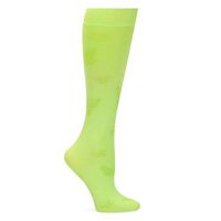 Nurse Mates Butterfly Compression Trouser Socks, Lime, One Size